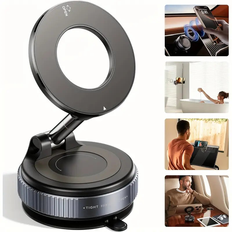 Magnetic Phone Holder - Strong Suction Cup For Car or Desk with Super Stability