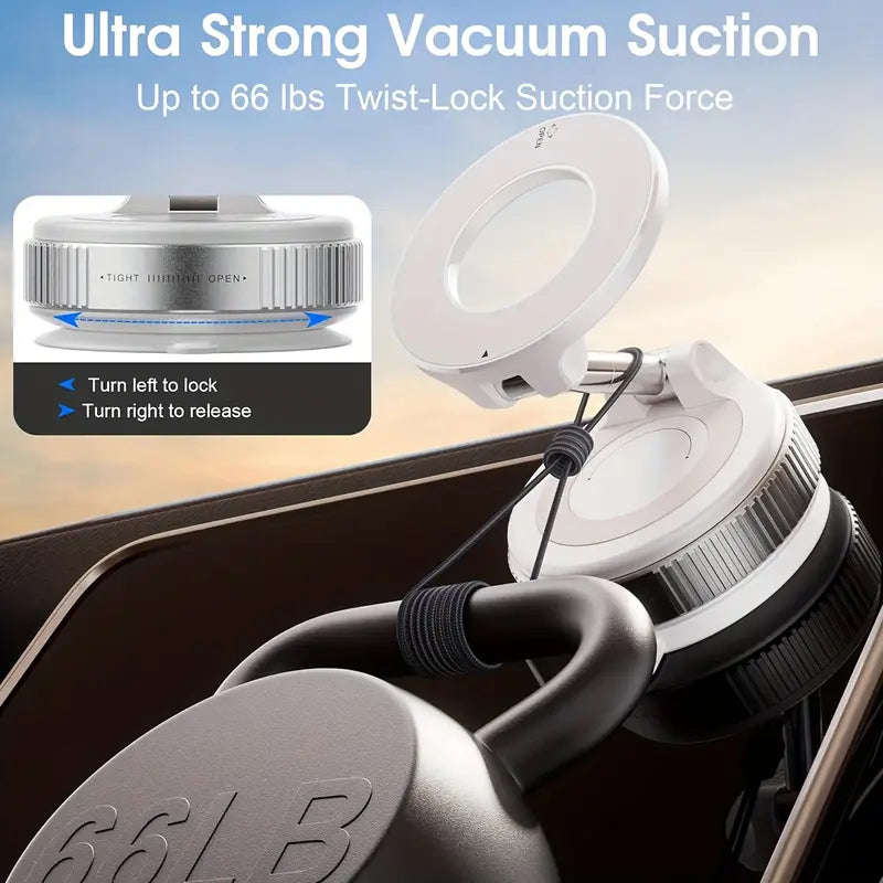 Magnetic Phone Holder - Strong Suction Cup For Car or Desk with Super Stability