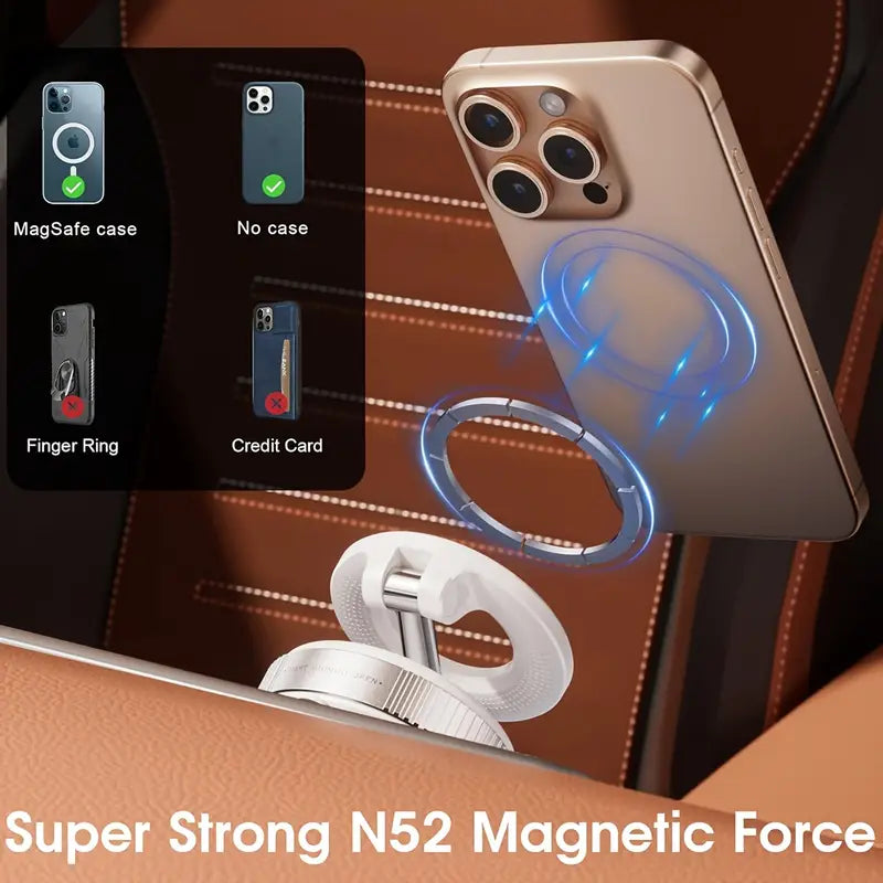 Magnetic Phone Holder - Strong Suction Cup For Car or Desk with Super Stability