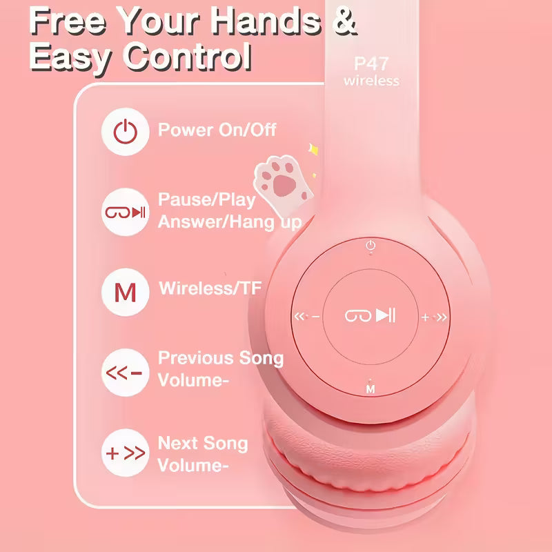 GENAI Wireless Over-Ear Headphones - Foldable, High Fidelity Audio - TJRP9DZ